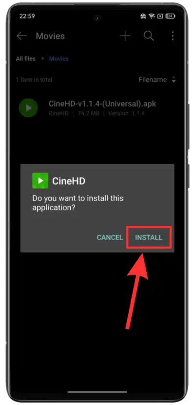Install CineHD Install CineHD